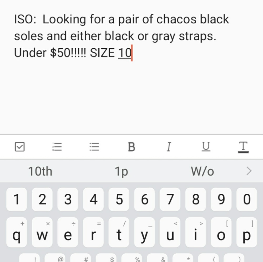 No sale. Looking for chacos. Under $50